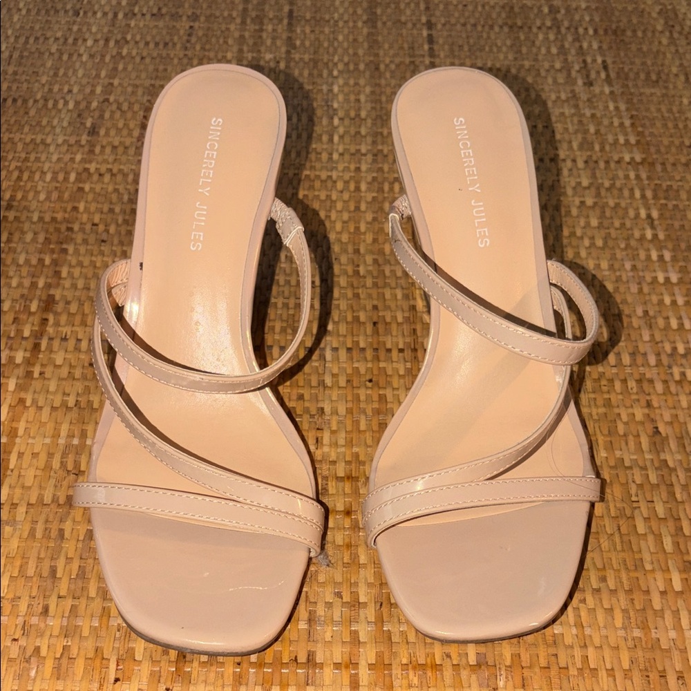 Sincerely Jules Nude Strappy Heels